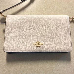 Coach crossbody bag, off white leather.